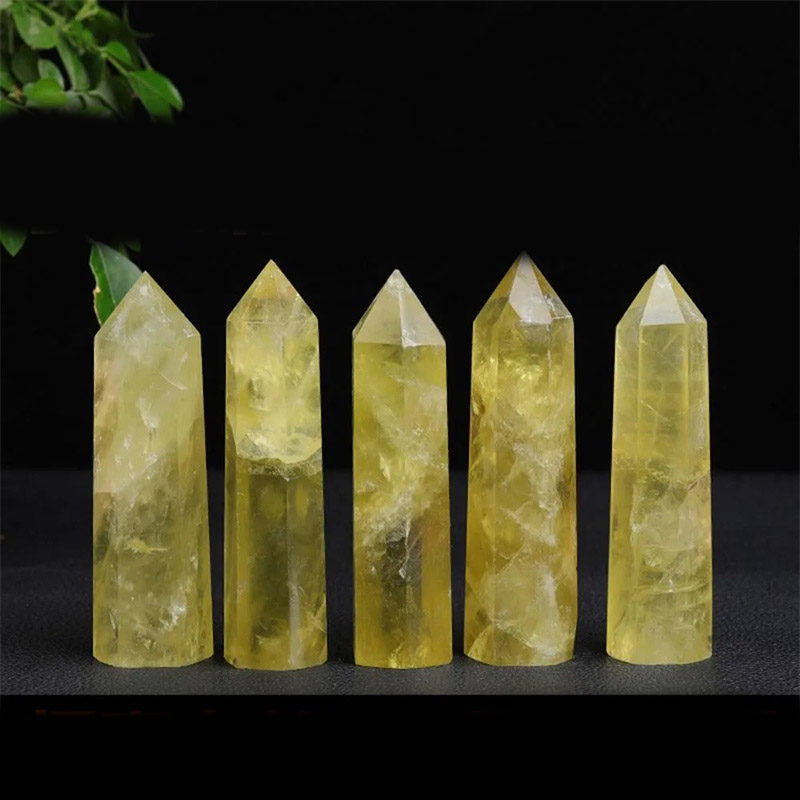 lucky crystal High grade natural gemstones crystals column natural energy columns calms fear and fortune Seven Star array ferry