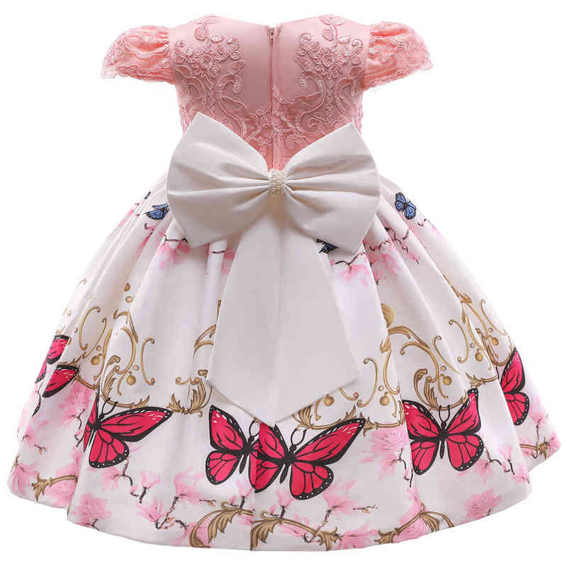 Flower Girls Dresses for Wedding Birthday Kids Clothes Dress Girl Elegant Princess Butterflies Children Formal Pageant Gown Y220510