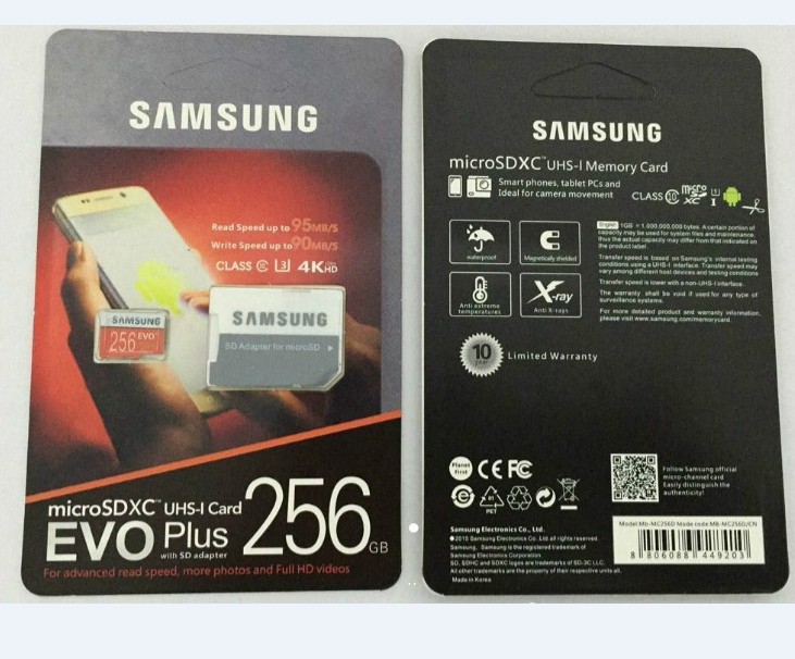 16G/32GB/64GB/128GB/256GB EVO+ Plus micro sd card U3/smartphone TF card C10/Car recorder Storage cards 95MB/S
16G/32GB/64GB/128GB/256GB EVO+ Plus micro sd card U3/smartphone TF card C10/Car recorder Storage cards 95MB/S