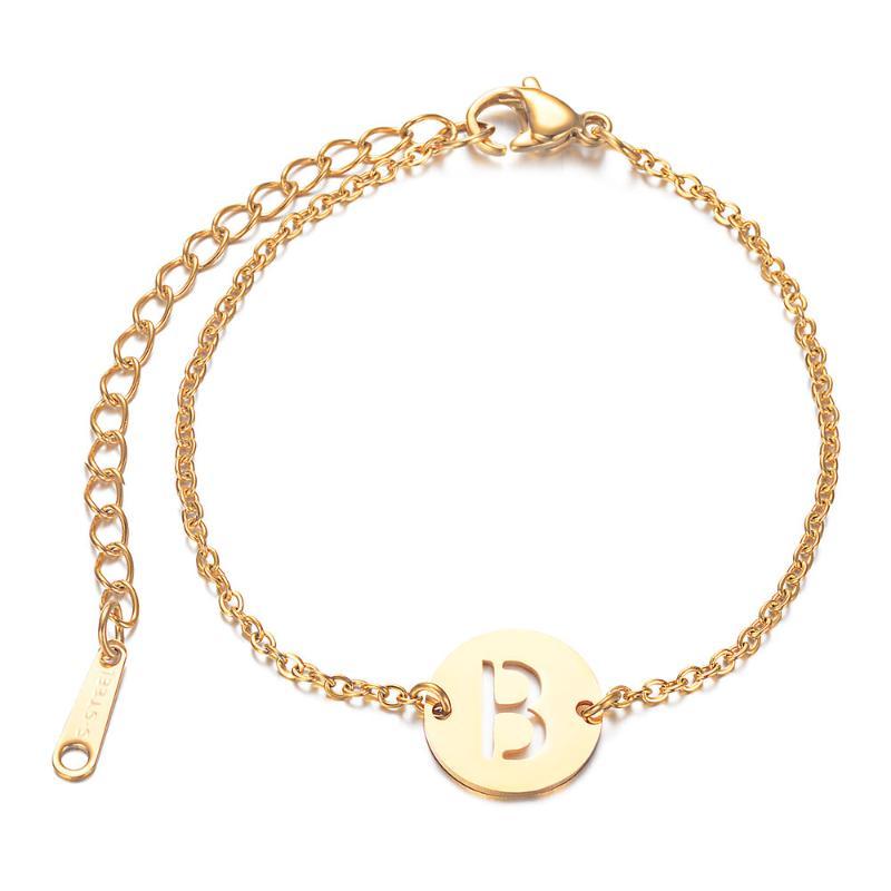 Link, Chain 100% Stainless Steel Gold Color A-Z Initial Name Letter Charm Bracelet For Women Jewelry
Link, Chain 100% Stainless Steel Gold Color A-Z Initial Name Letter Charm Bracelet For Women Jewelry
