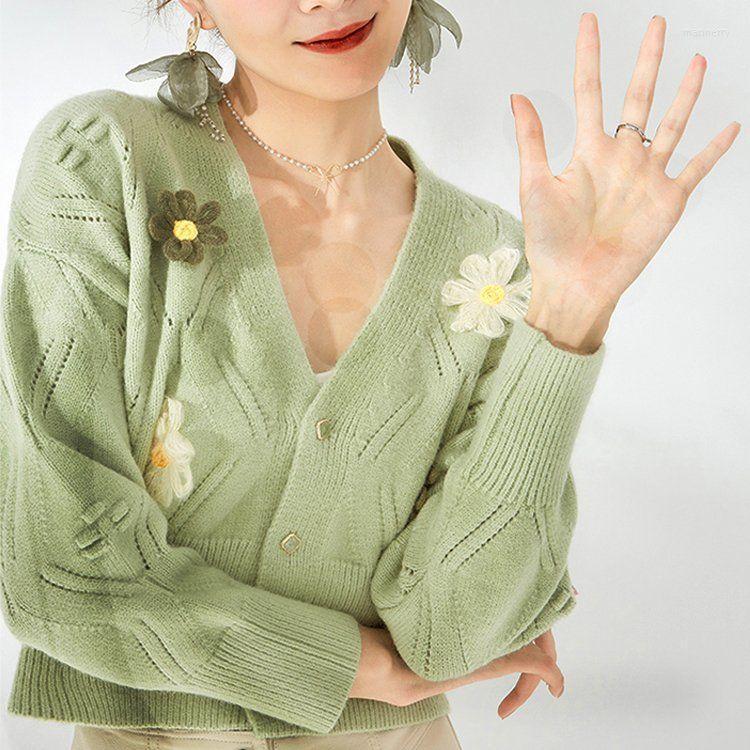 Women's Knits & Tees Women Autumn Winter Floral Printing Fashion Chic V-neck Cardigans Female Single Breasted Casual Knitting Sweaters E50Wo, Yellow green
Women's Knits & Tees Women Autumn Winter Floral Printing Fashion Chic V-neck Cardigans Female Single Breasted Casual Knitting Sweaters E50Wo, Yellow green