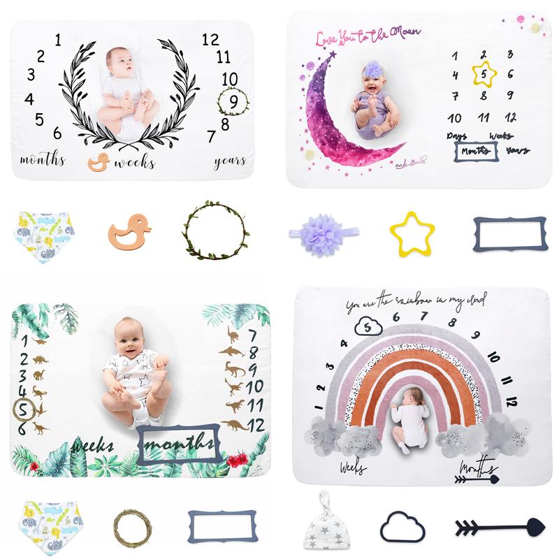 Blankets & Swaddling Flannel Milestone Blanket Baby Pography Wings Flower Plant Background Cloth Born Monthly Po Crawling MatBlankets, 1pc headband
Blankets & Swaddling Flannel Milestone Blanket Baby Pography Wings Flower Plant Background Cloth Born Monthly Po Crawling MatBlankets, 1pc headband