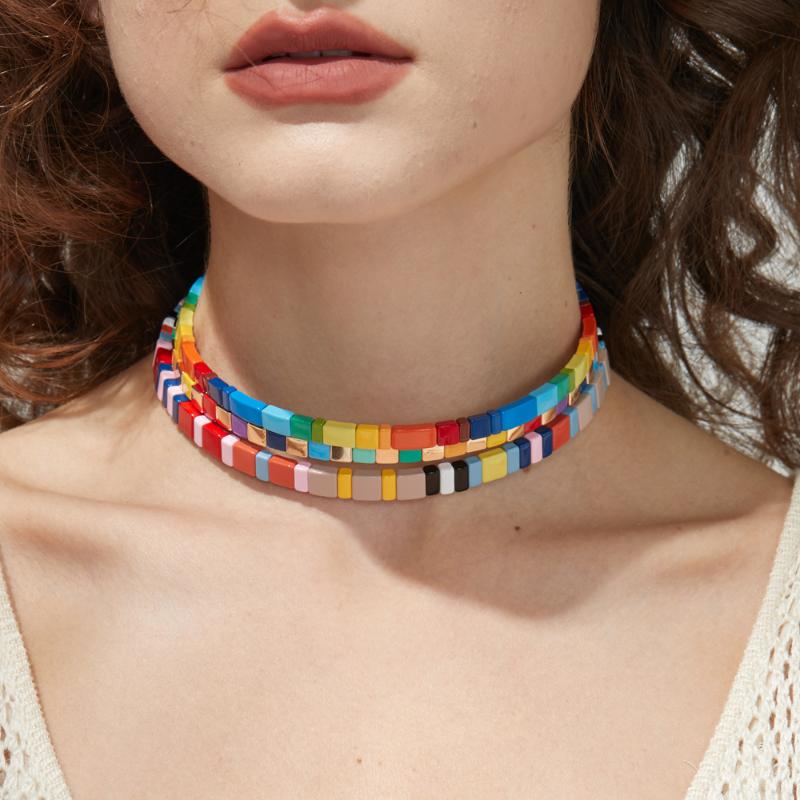 Chokers Bohemian Necklace For Women Sweet Girls Choker Multicolor Flower Beads Jewelry Boho Vintage StreetwearChokers
Chokers Bohemian Necklace For Women Sweet Girls Choker Multicolor Flower Beads Jewelry Boho Vintage StreetwearChokers
