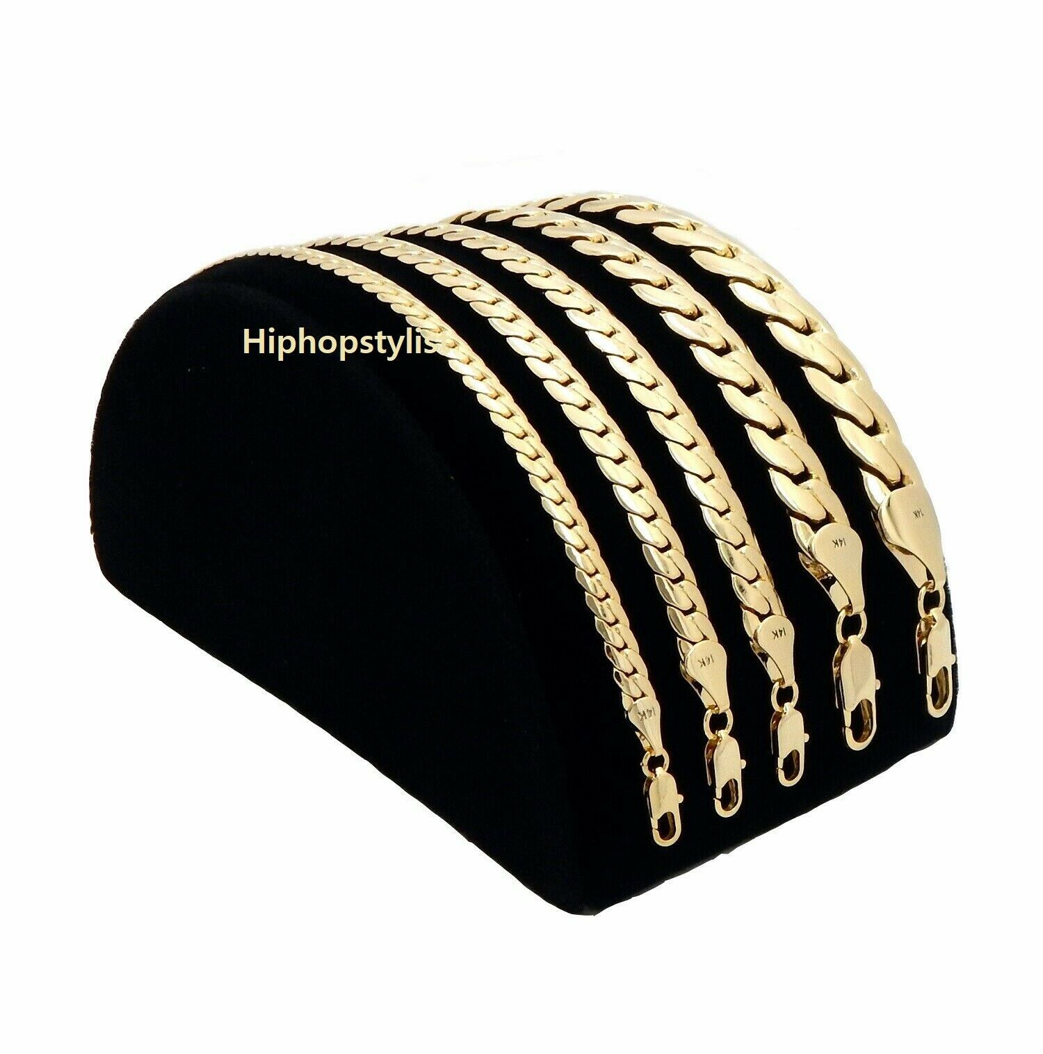 Mens Miami Cuban link Chain Necklace 14K Gold GP 24inch 10mm