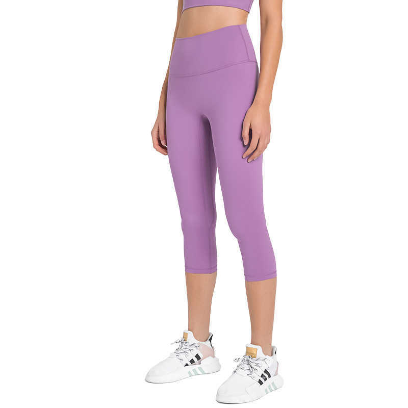 Spring Summer No Embarrassment Line Naked Sense Yoga Leggings Capris High Waist Hip Lifting Slim Exercise Fitness Pants Running Sports Female Gym Clothes, Purple 
Spring Summer No Embarrassment Line Naked Sense Yoga Leggings Capris High Waist Hip Lifting Slim Exercise Fitness Pants Running Sports Female Gym Clothes, Purple
