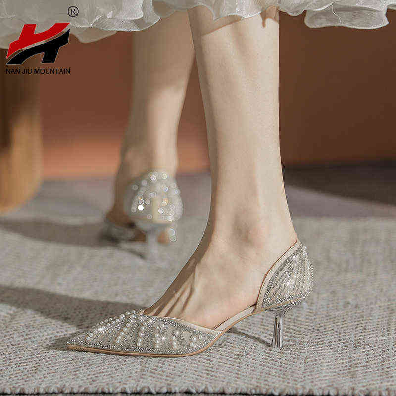 Dress Shoes 2022 Pointed Toe Single Shoes Women Rhinones High Heel Spring Summer Pearl Comfortable Small High Heels Wedding Shoes G220425, Apricot
Dress Shoes 2022 Pointed Toe Single Shoes Women Rhinones High Heel Spring Summer Pearl Comfortable Small High Heels Wedding Shoes G220425, Apricot