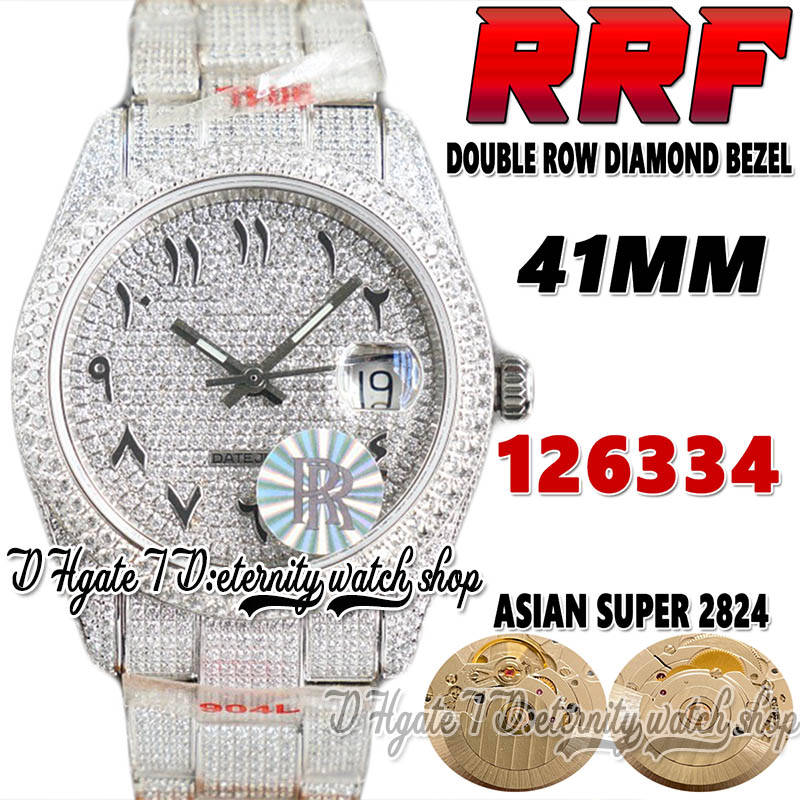 RRF Latest ew126334 A2824 Automatic Mens Watch tw126300 bf126333 Diamond Black Arabic Dial 904L Steel Iced Out Diamonds Bracelet Super Edition eternity Watches, Watch waterproof cost
RRF Latest ew126334 A2824 Automatic Mens Watch tw126300 bf126333 Diamond Black Arabic Dial 904L Steel Iced Out Diamonds Bracelet Super Edition eternity Watches, Watch waterproof cost
