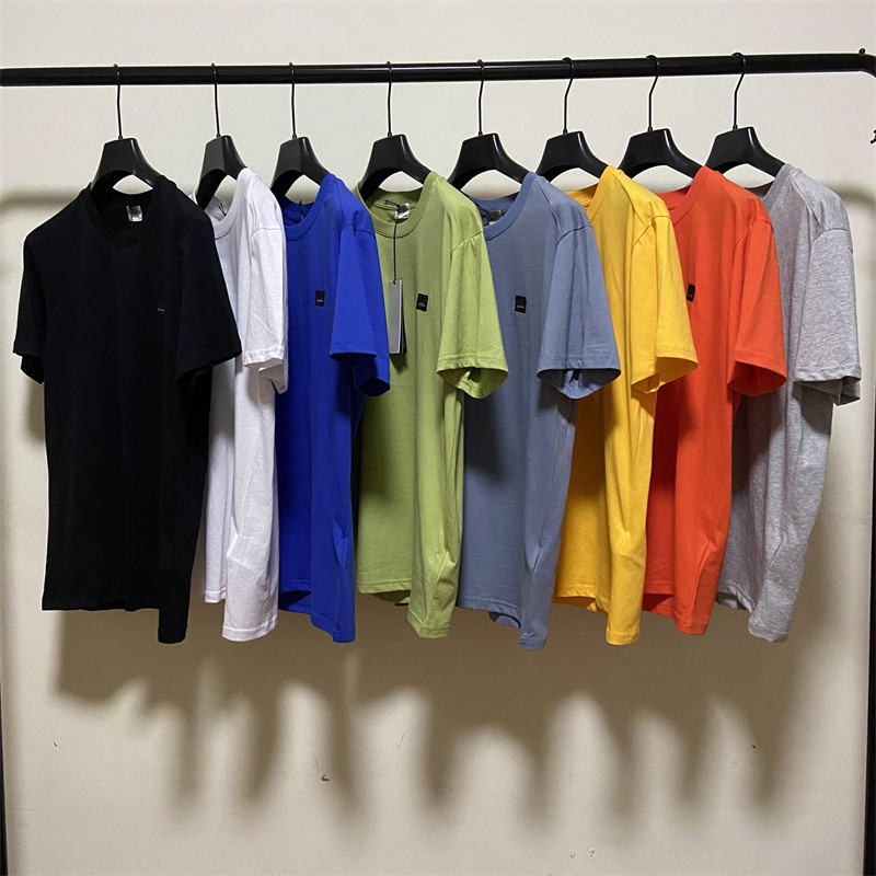 8 Colors CP Short-Sleeved T-Shirt Round Neck Outdoor Sports T-Shirt Letter Logo Box Men Women Tee