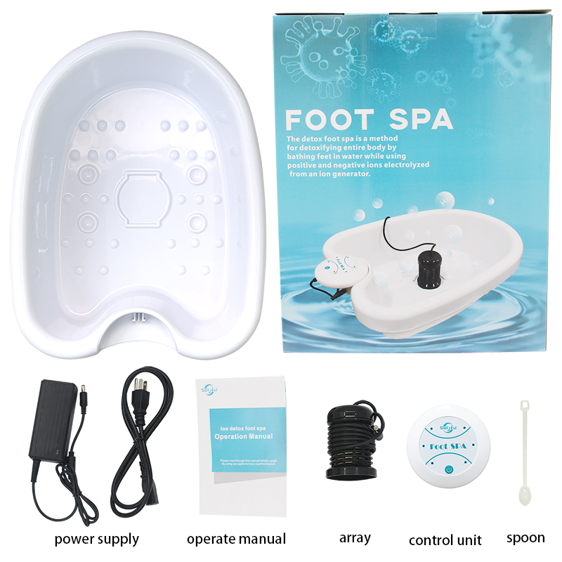 Foot Spa Detox Machine with Portable Bag, Ionic Detox Foot Bath Machine Hydrogen Negative ion Tub with Foot Basin