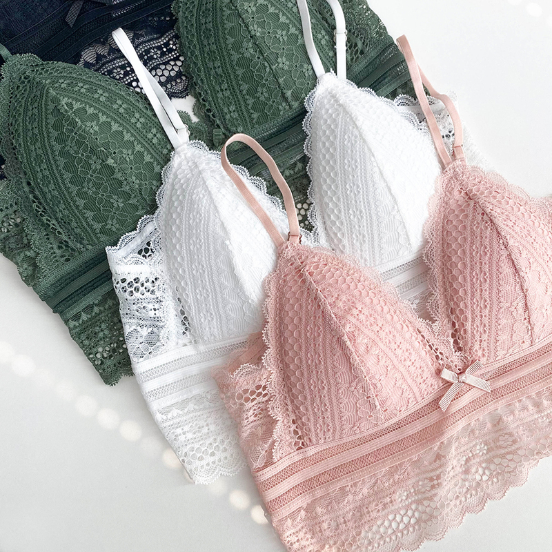 Backless Lace Bra Triangular Sexy Bralette Soft Low Back Biustonosz Women Lingerie 220513