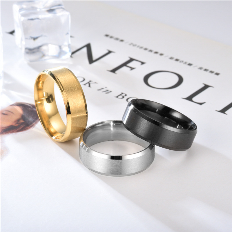 Cool Design Tatinum Steel Rings 18K Gold Silver Plated Stainless Steel Ring for Men Anniversary Sport Rings Fashion Jewelry Promotion Birthday Jewelry