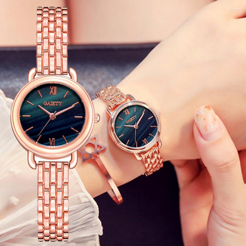 

Wristwatches Gaiety Women Watches Rose Gold Silver Ladies Bracelet Watch Womens Quartz Dress Wristwatch Feminino Kol SaatiWristwatches Wrist, White