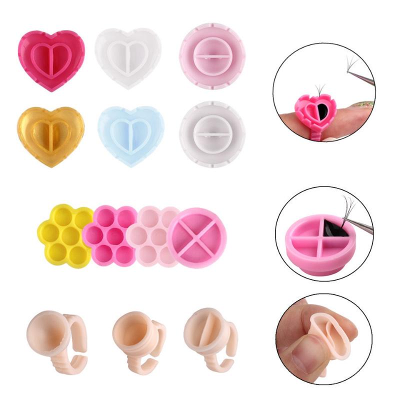 False Eyelashes 50/100 Professional Lash Glue Ring Heart/Round Tatoo Adhesive Holder Flower Easy Fan Cilia Making Silicone Makeup ToolFalse
False Eyelashes 50/100 Professional Lash Glue Ring Heart/Round Tatoo Adhesive Holder Flower Easy Fan Cilia Making Silicone Makeup ToolFalse