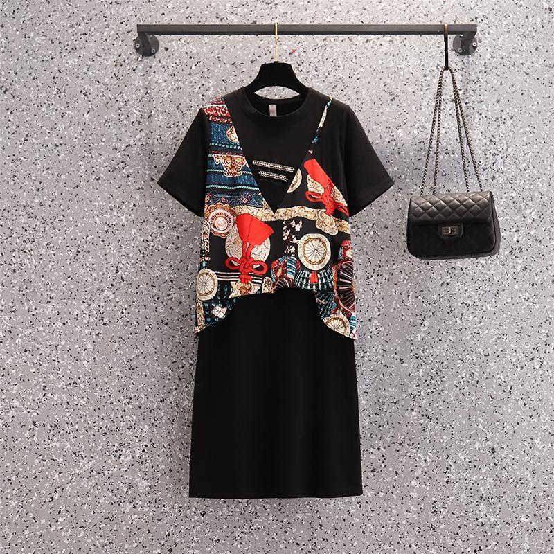 Plus Size Dresses Women Patchwork Floral Dress -4XL XXL XXXL 3XL XXXXL Loose Blouses Blusas Slim Casual T-Shirt For 100KG Woman Echm22, Black
Plus Size Dresses Women Patchwork Floral Dress -4XL XXL XXXL 3XL XXXXL Loose Blouses Blusas Slim Casual T-Shirt For 100KG Woman Echm22, Black