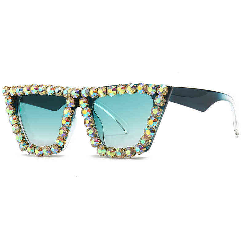 Sun glass new fashion stick diamond hip hop personalized women's eye sunglasses