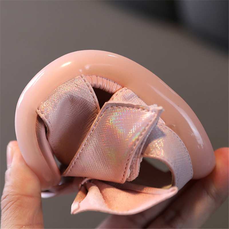 Summer Kids Sandals Girls Leather Toddler Shoes Bowtie Soft Sole Sandale Enfant Fille Fashion Slippers For Children 220607