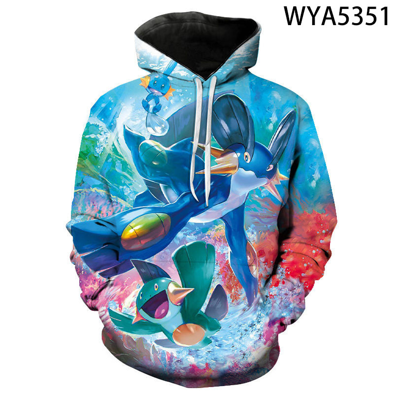 Hoodies & Sweatshirts Pokmon Kids Hoodie 3d Print Cartoon Anime Cute Ch 220824