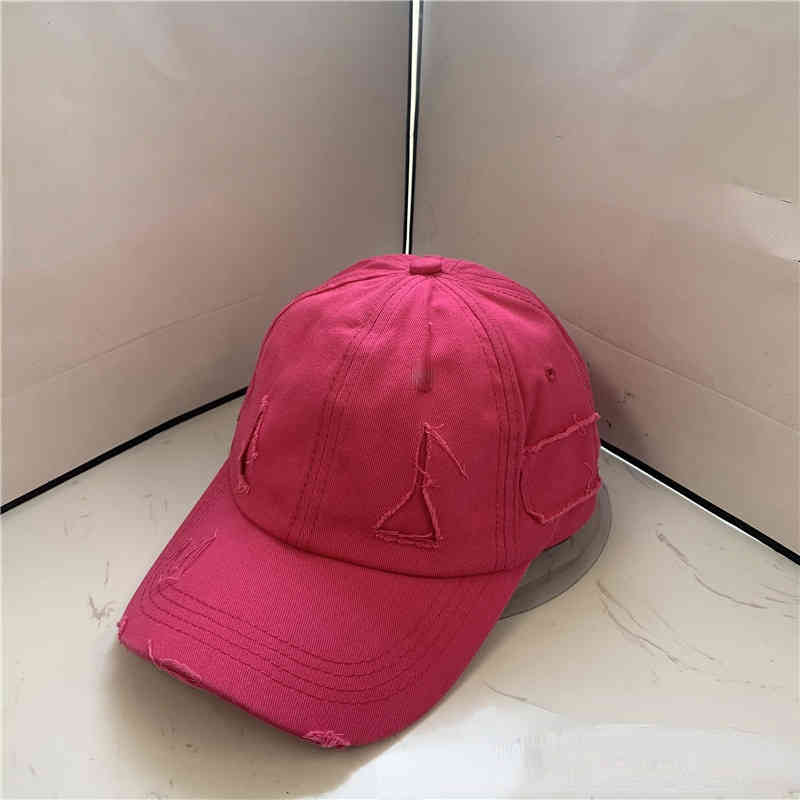 2022 Korean Version Brand Four Seasons Duck Tongue Hat Sewing Old Baseball Hat For Men And Women Y220406