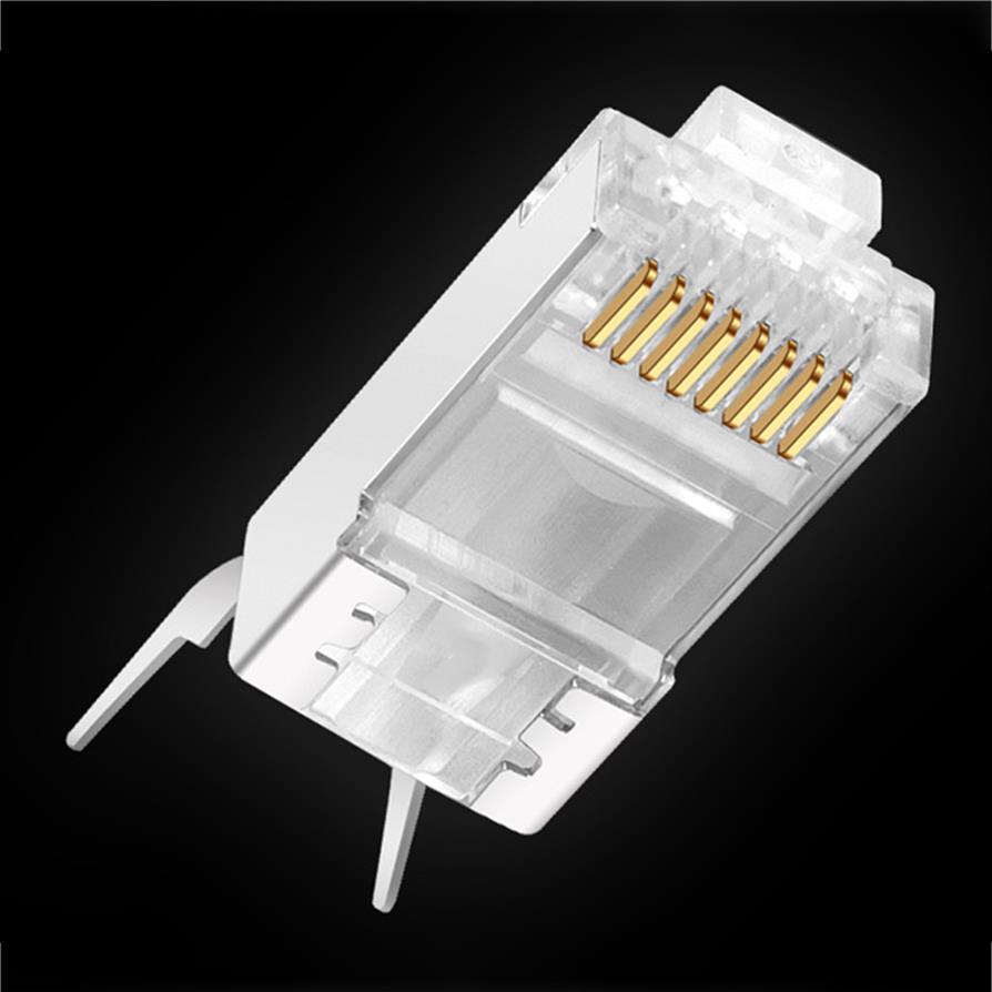 Epacket Cat6a Cat7 RJ45 Connector Crystal Plug Shielded FTP Modular Connectors Network Ethernet Cable2516