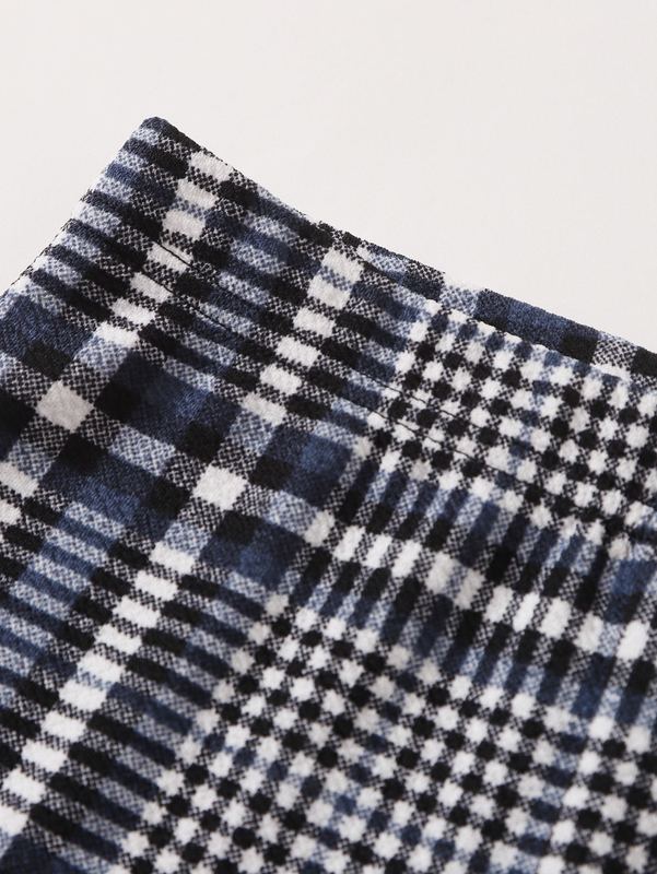 Girls Plaid Print Tank Top & Leggings Set SHE