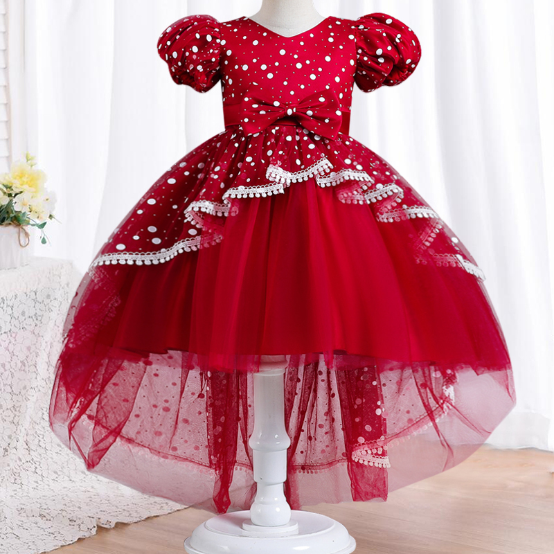 High quality baby lace princess dress for girl elegant birthday party trailing dress Baby girl's christmas clothes 3-12yrs 220803