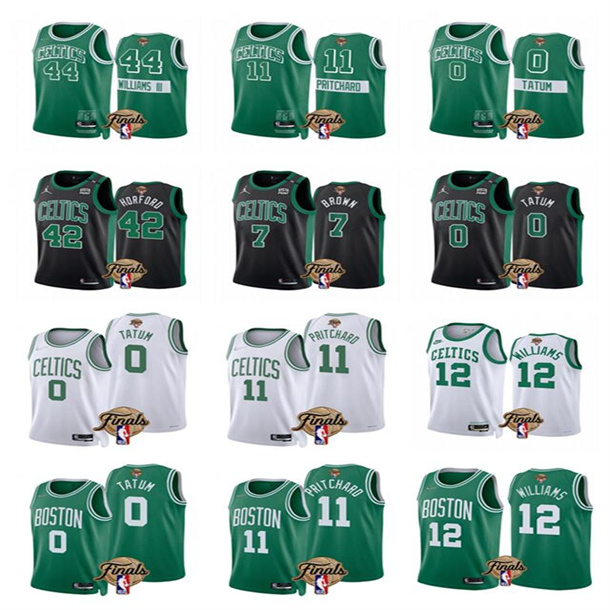 Men Boston''Celtics''7 Jaylen''Brown 12 Grant''Williams 42 Al''Horford 2022 Finals Stitched white black green Jersey
Men Boston''Celtics''7 Jaylen''Brown 12 Grant''Williams 42 Al''Horford 2022 Finals Stitched white black green Jersey