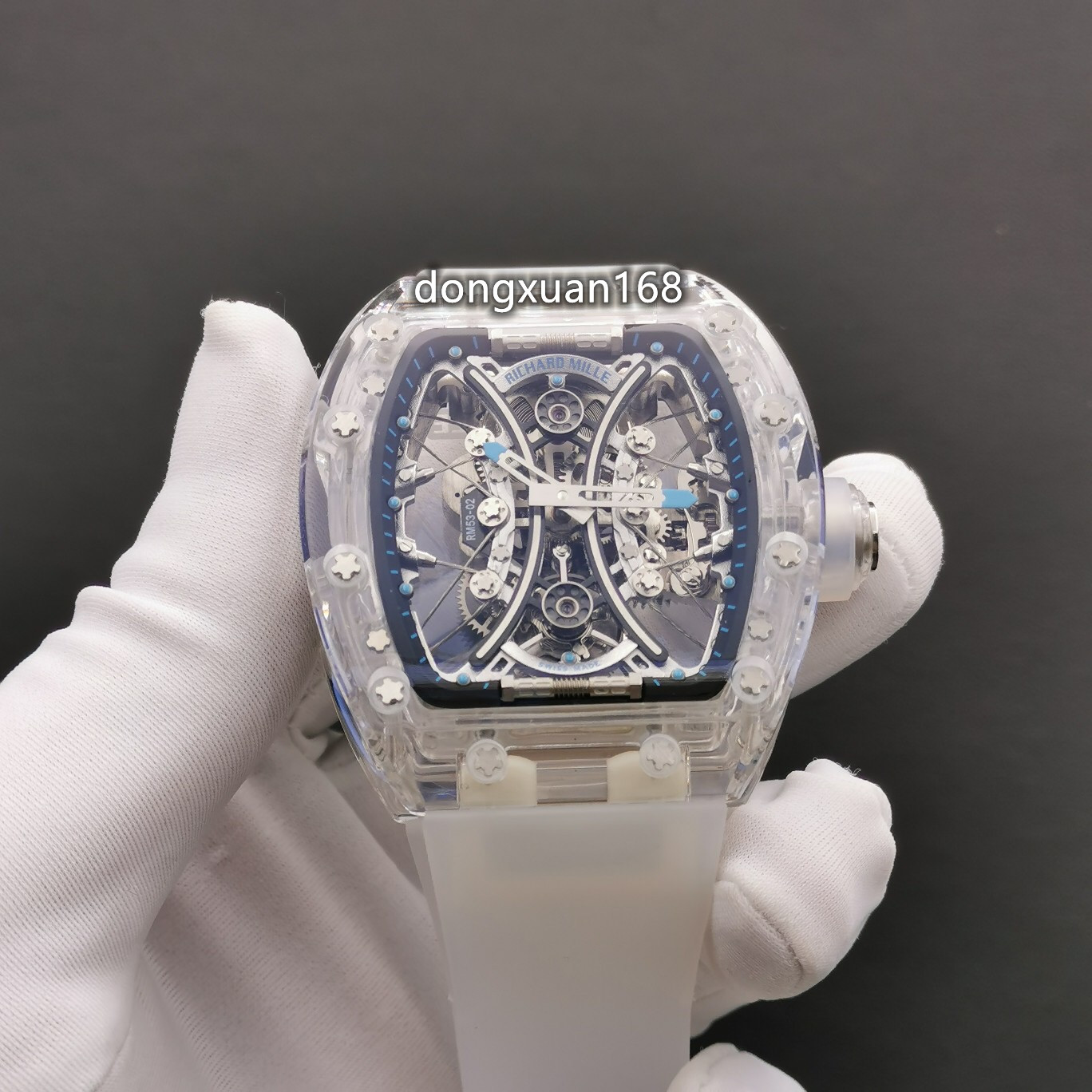 JB Watch RM12-01 RM056 RM53-02 with Swiss standard Tourbillon movement sapphire crystal case with natural rubber strap, As shown
JB Watch RM12-01 RM056 RM53-02 with Swiss standard Tourbillon movement sapphire crystal case with natural rubber strap, As shown