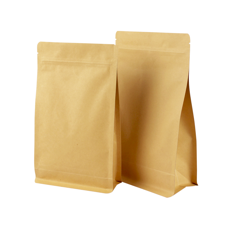 100pcs 3D Thick Stand up Kraft Paper Foil Inlay Packaging Bag Resealable Candy Snack Tea Nuts Food Cereals Powder Wedding Party Gifts Heat Sealing Sto