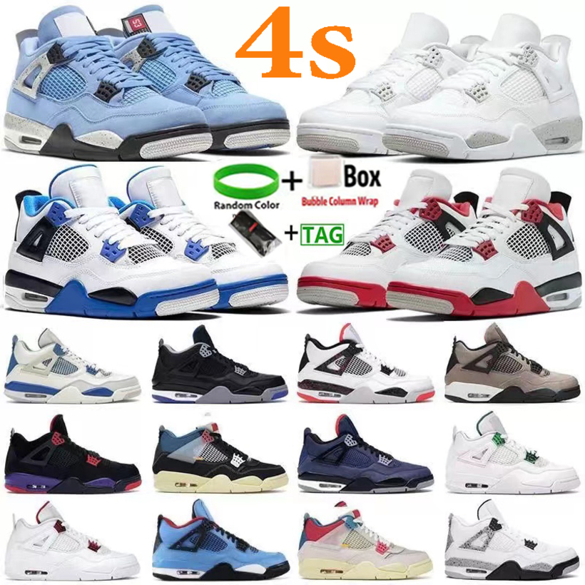 Top Quality High 4s 4 Basketball Shoes University Blue White Oero Shimmer Black Cat Lightning Union Noir Fire Red Bred Pure Money Metallic, #18
Top Quality High 4s 4 Basketball Shoes University Blue White Oero Shimmer Black Cat Lightning Union Noir Fire Red Bred Pure Money Metallic, #18
