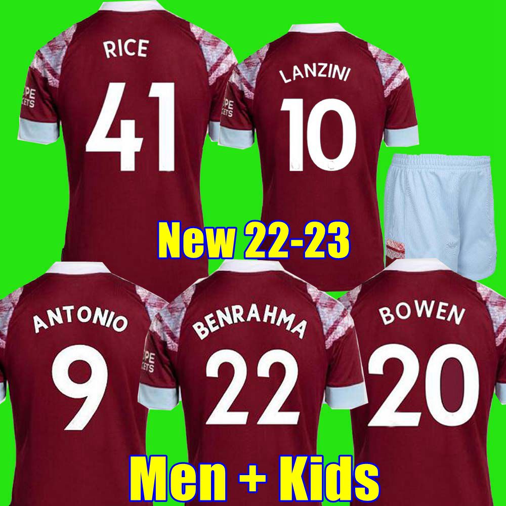 22 22 23 West Hams BOWEN RICE Soccer Jerseys BENRAHMA LANZINI ANTONIO YARMOLENKO NOBLE FORNALS DAWSON Vlasic SOUCEK 2022 Jersey Football Shirt Mens Kids Kit, 22/23 home adult
22 22 23 West Hams BOWEN RICE Soccer Jerseys BENRAHMA LANZINI ANTONIO YARMOLENKO NOBLE FORNALS DAWSON Vlasic SOUCEK 2022 Jersey Football Shirt Mens Kids Kit, 22/23 home adult