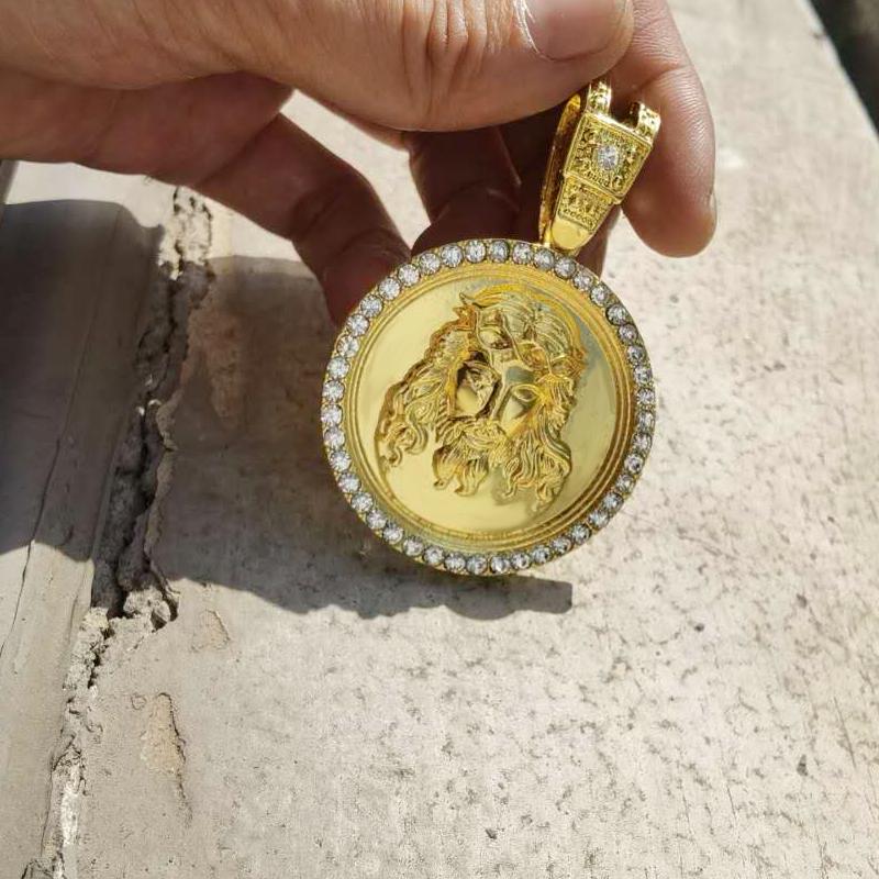 Pendant Necklaces Karopel Gold Color 18quotHipHop Chain Necklace For Men Women Big Jesus Penddant Out Miami Cuba Gift Jewelry