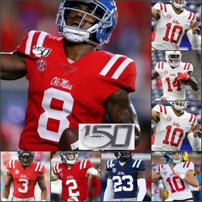 Sj98 Custom Ole Miss Rebels Football stitched jerseys Chad Kelly Eli Manning Donte Moncrief Evan Engram Mike Wallace Michael Oher Brandon Bolden, White with 150th patch
Sj98 Custom Ole Miss Rebels Football stitched jerseys Chad Kelly Eli Manning Donte Moncrief Evan Engram Mike Wallace Michael Oher Brandon Bolden, White with 150th patch