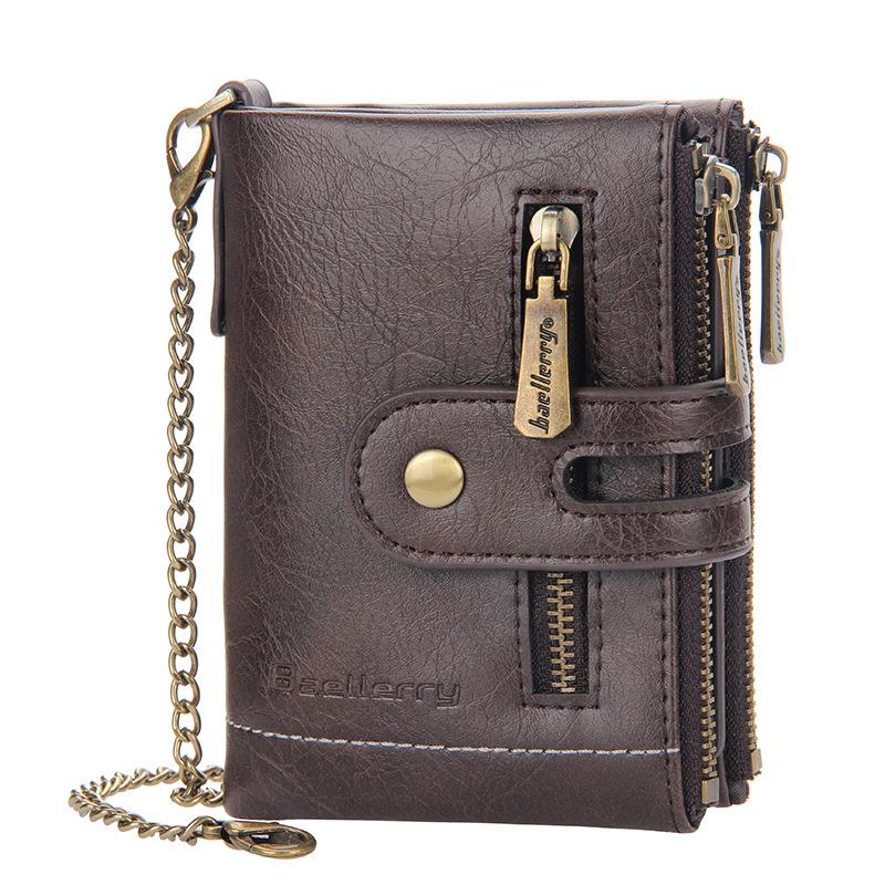 Wallets Retro Men's Wallet Anti-theft Metal Zipper Buckle Coin Purse Multifunctional Card Holder Luxury Clutch Business WalletWallets, Black
Wallets Retro Men's Wallet Anti-theft Metal Zipper Buckle Coin Purse Multifunctional Card Holder Luxury Clutch Business WalletWallets, Black