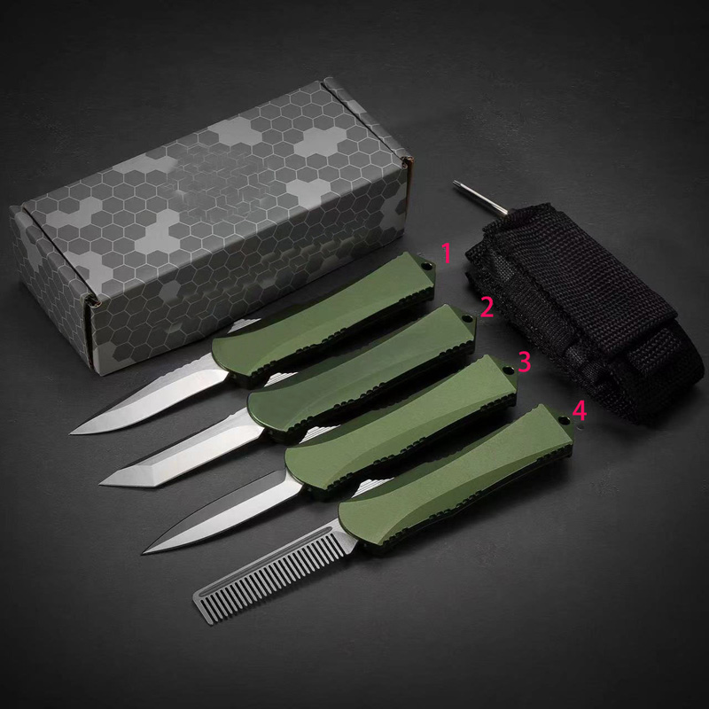 H7271 High End Automatic Tactical Knife D2 Satin Blade Aviation Aluminum Handle Outdoor Camping Hiking EDC Pocket Knives with Nylon Bag
H7271 High End Automatic Tactical Knife D2 Satin Blade Aviation Aluminum Handle Outdoor Camping Hiking EDC Pocket Knives with Nylon Bag