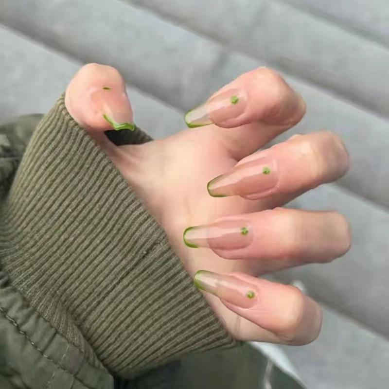 False Nails 24Pcs Long Coffin Green Design With Glue Butterfly Point Pattern DIY Artificial Ballerina Fake Wearable ArtFalse, Only 1sheet nails
False Nails 24Pcs Long Coffin Green Design With Glue Butterfly Point Pattern DIY Artificial Ballerina Fake Wearable ArtFalse, Only 1sheet nails