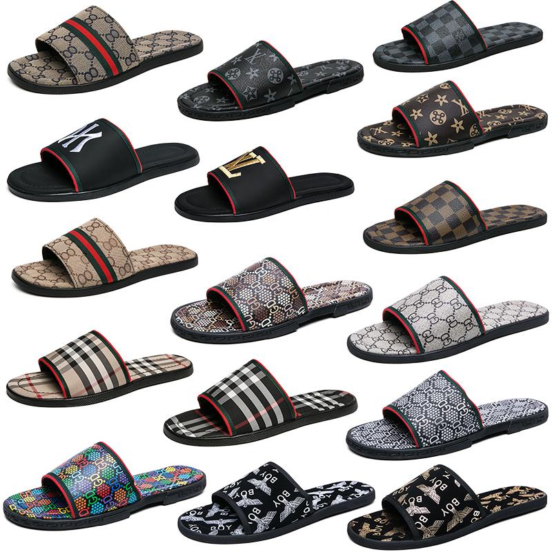Designer Luxury brand Slides Grid pattern Slippers Genuine Leather Flip Flops black brown Fashion Men shoes sandals beach shoes, 1935 black
Designer Luxury brand Slides Grid pattern Slippers Genuine Leather Flip Flops black brown Fashion Men shoes sandals beach shoes, 1935 black