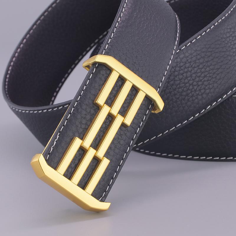Belts High Quality Geometric Smooth Buckle Black Belt Men Designer Fashion Formal Casual Leather
Belts High Quality Geometric Smooth Buckle Black Belt Men Designer Fashion Formal Casual Leather