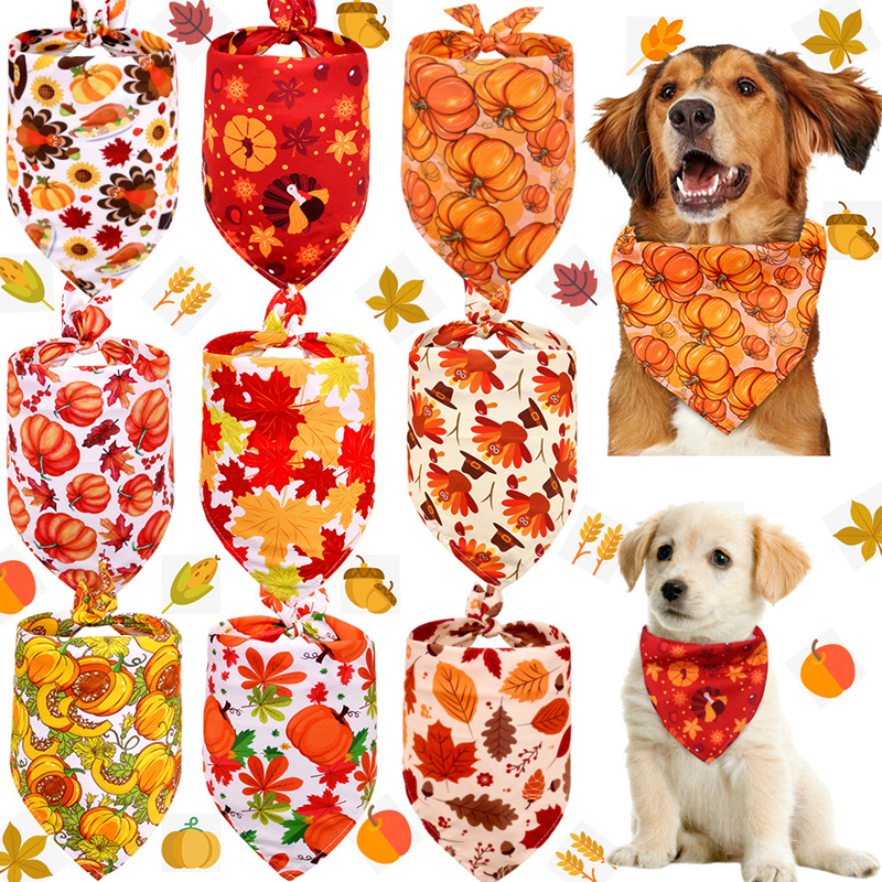 Thanksgiving Dog Bandana Dog Apparel Adjustable Puppy Triangle Scarf Turkey Maple Leaf Pumpkin Pet Kerchief Autumn Pattern Pets Handkerchief for Large Dogs, As follows
Thanksgiving Dog Bandana Dog Apparel Adjustable Puppy Triangle Scarf Turkey Maple Leaf Pumpkin Pet Kerchief Autumn Pattern Pets Handkerchief for Large Dogs, As follows