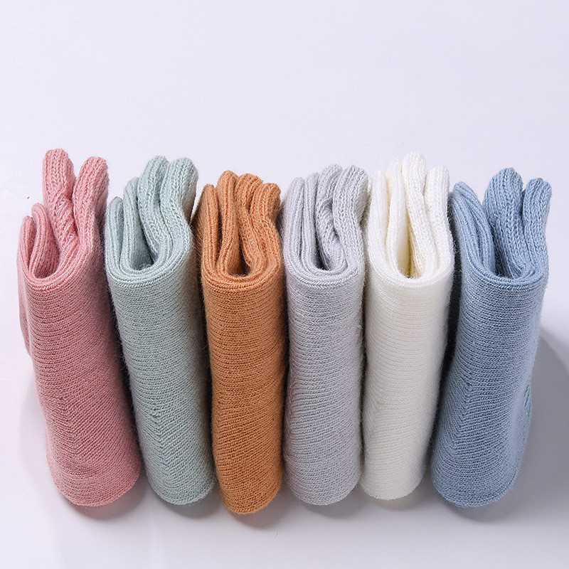 lawadka 6Pairsset born Boy Cotton Girl Autumn Winter Baby Socks for Girls Cartoon Striped Infant Thing 220721