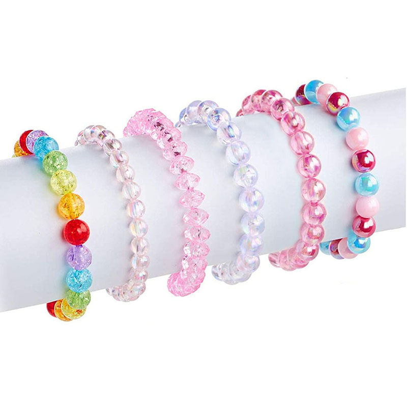 colour unicorn bracelet jewelry a set of 9 pieces rainbow unicorn girl beaded birthday party childrens ornaments gifts