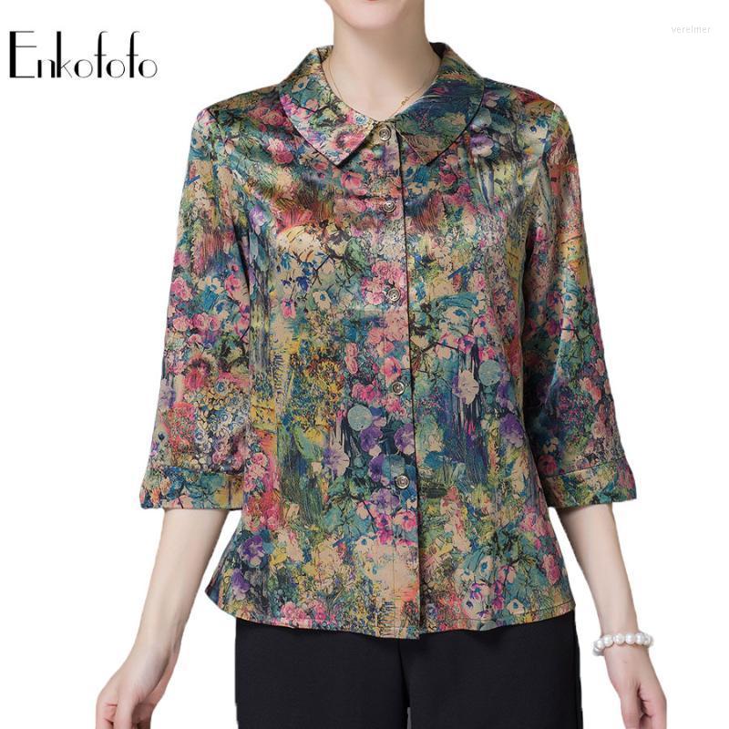Women's Blouses & Shirts Summer Pure Silk Blouse Women Tops And Three Quarter Sleeve Single Breasted Buttons Loose Shirt Blusas 3XL 4XLWomen, Green
Women's Blouses & Shirts Summer Pure Silk Blouse Women Tops And Three Quarter Sleeve Single Breasted Buttons Loose Shirt Blusas 3XL 4XLWomen, Green