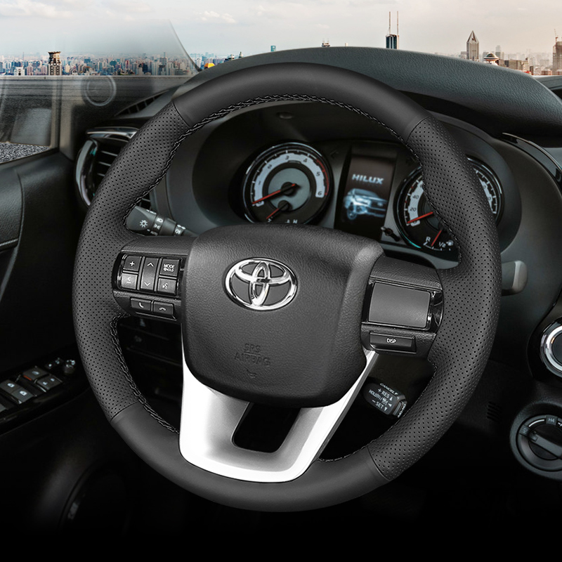 DIY Hand Sewing Stitching Black Leather Car Steering Wheel Cover For Toyota Fortuner
DIY Hand Sewing Stitching Black Leather Car Steering Wheel Cover For Toyota Fortuner