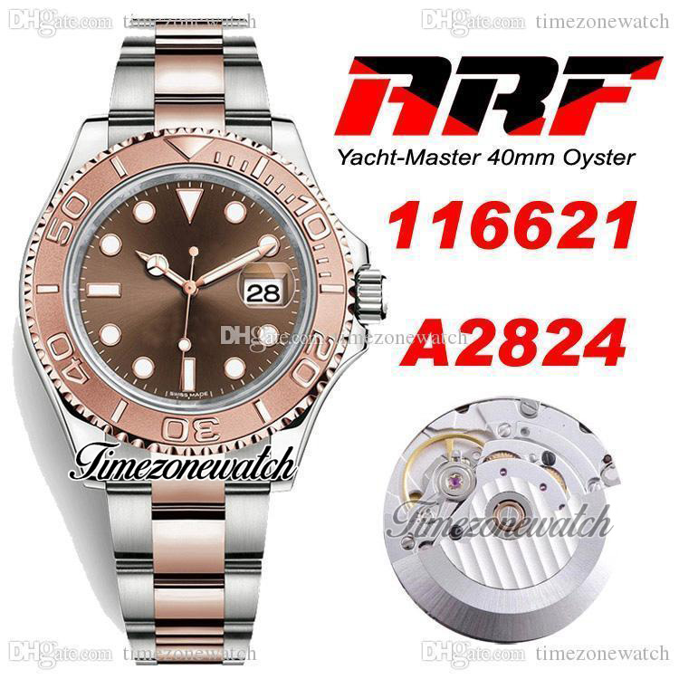 ARF Y-M 116621 ETA A2824 Automatic Mens Watch Two Tone Rose Gold Brown Dial 904L Steel Case OysterSteel Bracelet With Warranty Card Super Edition Timezonewatch R01, Custom warranty card
ARF Y-M 116621 ETA A2824 Automatic Mens Watch Two Tone Rose Gold Brown Dial 904L Steel Case OysterSteel Bracelet With Warranty Card Super Edition Timezonewatch R01, Custom warranty card