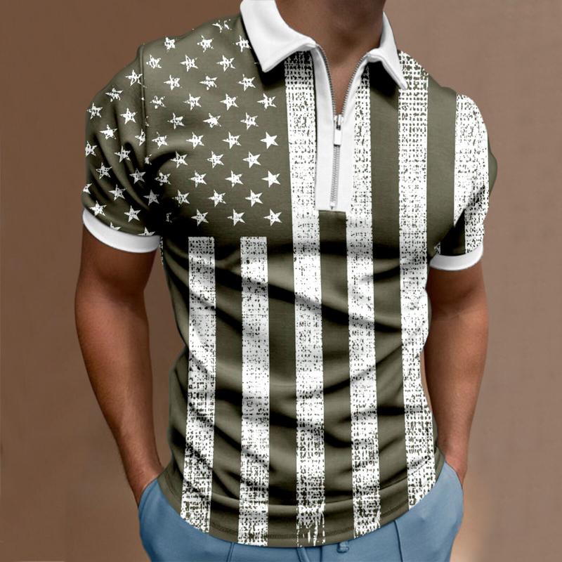 Men's Polos Male Summer Casual Independence Day Print Zipper Turn Down Collar Blouse Mens Peach Long Sleeve Top Short T Shirts MenMen's, White
Men's Polos Male Summer Casual Independence Day Print Zipper Turn Down Collar Blouse Mens Peach Long Sleeve Top Short T Shirts MenMen's, White
