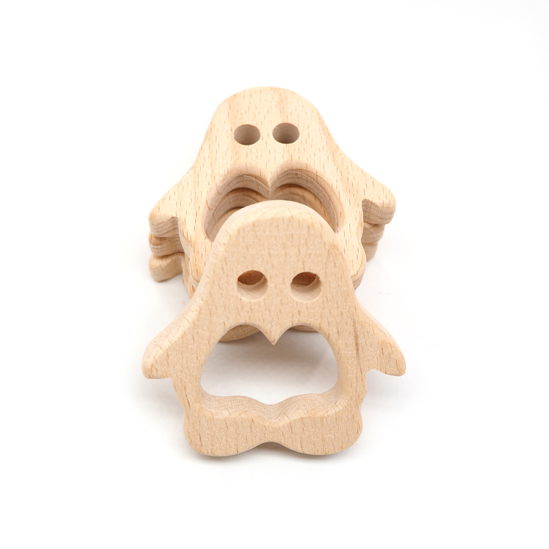 Chenkai 10PCS Wooden Elephant Sheep Airplane Heart Dinosaur Horse Teether Eco-Friendly Unfinished Baby Grasping Pacifier 220507