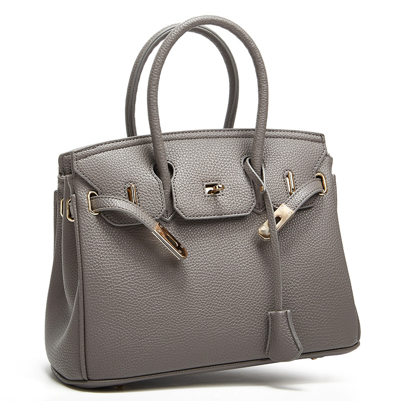 New Cowhide Women Bag Lychee Pattern Birkin Bag Wedding Handbag Fashion Shoulder Crossbody Lock Bridal Bag, White
New Cowhide Women Bag Lychee Pattern Birkin Bag Wedding Handbag Fashion Shoulder Crossbody Lock Bridal Bag, White