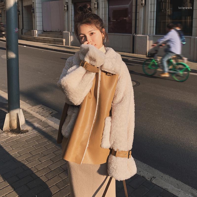 Women' Down & Parkas Women Bomber Jacket Winter Stand-up Collar Thickened Warm Lamb Wool Korean Loose Fur One Locomotive Cotton Windproof C, Splicing
Women' Down & Parkas Women Bomber Jacket Winter Stand-up Collar Thickened Warm Lamb Wool Korean Loose Fur One Locomotive Cotton Windproof C, Splicing