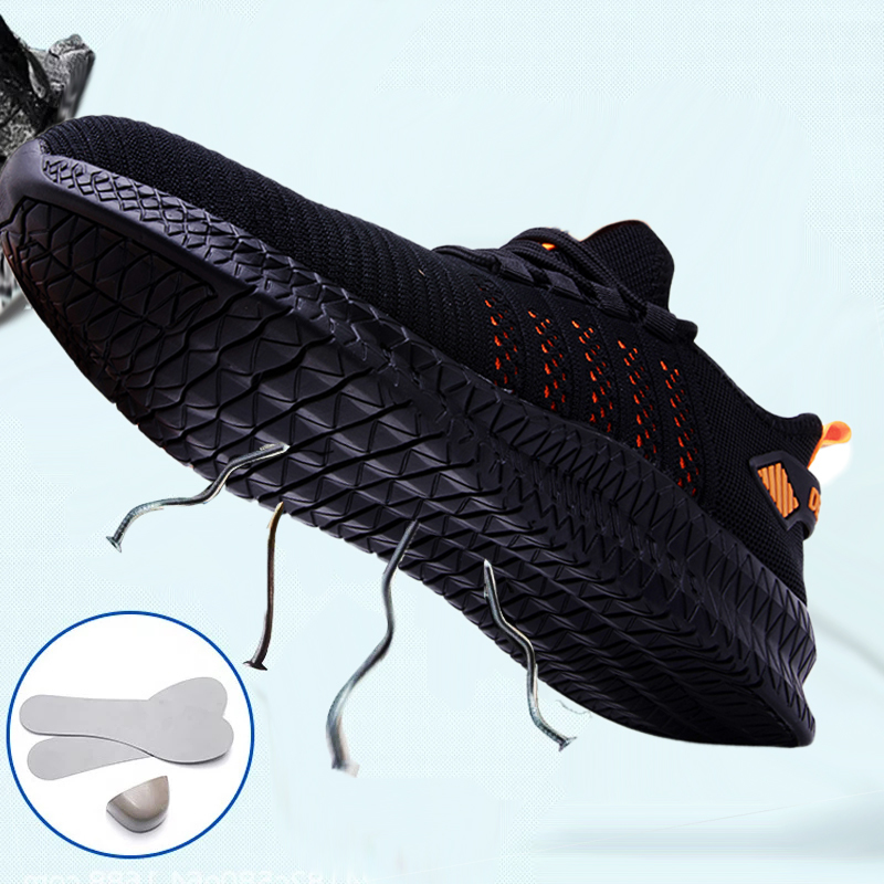 men work safety shoes steal toe safety shoes sneaker large size construction anti-puncture outdoor sports light shoes 220322