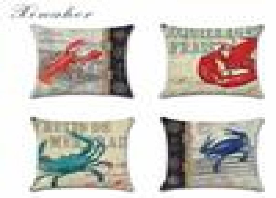 New marine theme series lobster crab Linen Throw Pillow Car Home Decoration Decorative Pillowcase cushion cover zChB1211602
