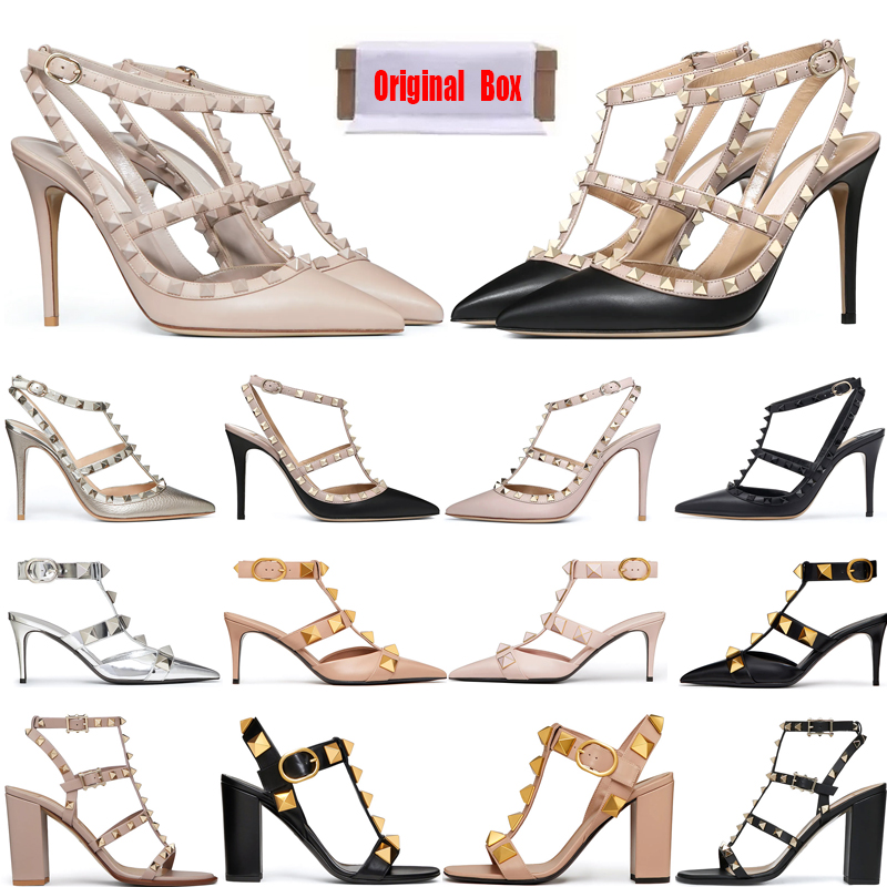Easyhoom with OG Box Luxury designers women shoes high heels Rockstud Ankle Strap pump Roman Stud Calfskin pump sandal Pointed Open Toes, # 13
Easyhoom with OG Box Luxury designers women shoes high heels Rockstud Ankle Strap pump Roman Stud Calfskin pump sandal Pointed Open Toes, # 13